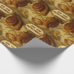 Papel De Presente Caracol Curioso & Paródia de Michelangelo Cartoon 