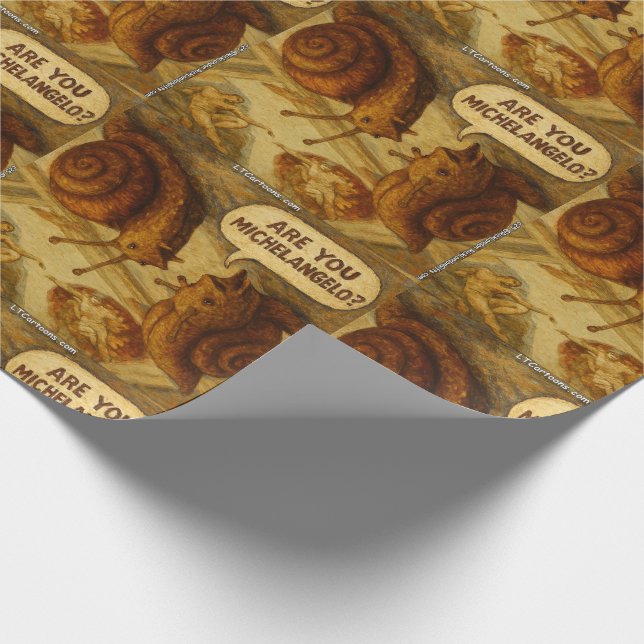 Papel De Presente Caracol Curioso & Paródia de Michelangelo Cartoon  (Ponta)