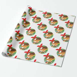 Papel De Presente caracol de natal alegre