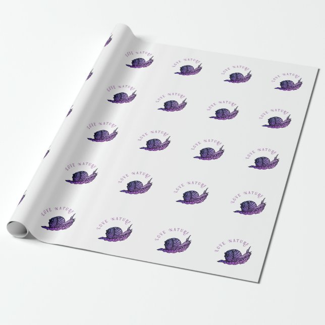 Papel De Presente Caracol em estilo gráfico (Desenrolado)
