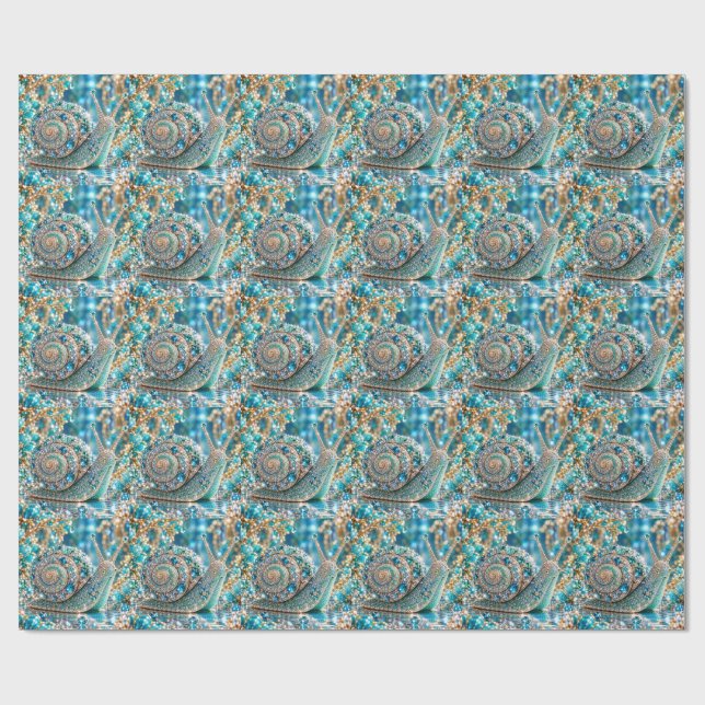 Papel De Presente Caracol Joia Brilhante (Aberto)