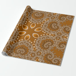 Papel De Presente Caramel Fractal Lace