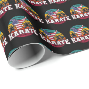 Papel De Presente Caratê feminino - Girls Martial Arts USA Flag