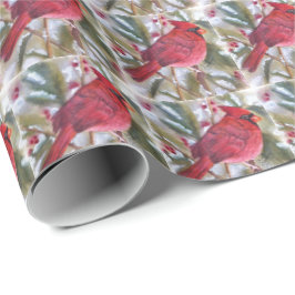 PAPEL DE PRESENTE CARDEAL VERMELHO DO NATAL