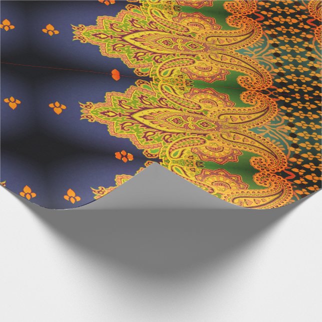 Papel De Presente Cardiff Paisley Sangria (Ponta)