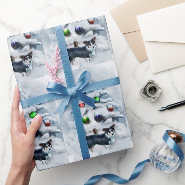 Papel De Presente Cardigan Welsh Corgi Natal (Presentear)