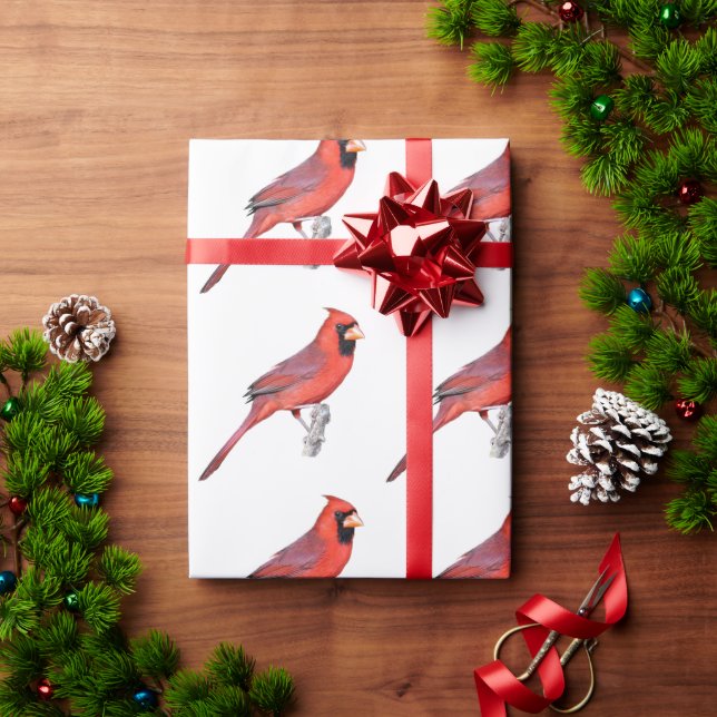 Papel De Presente Cardinalis (Presente de Natal)