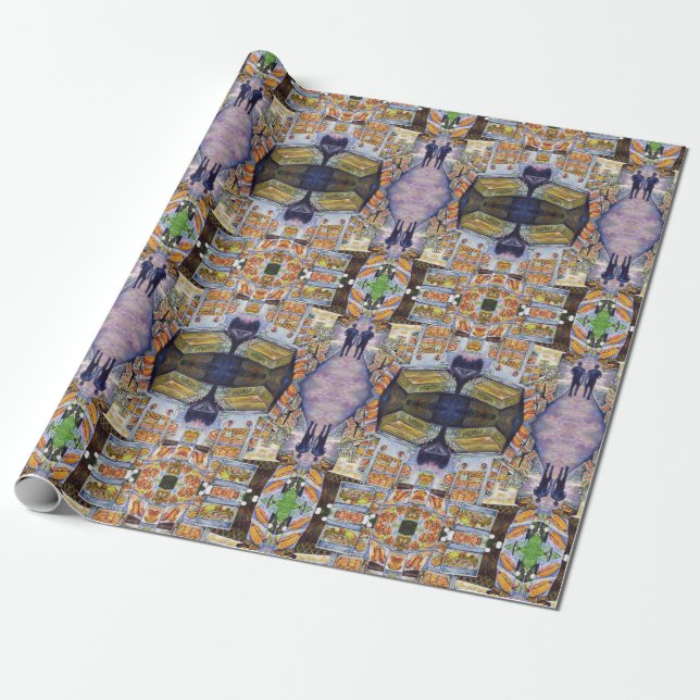 Papel De Presente Carga de trabalho artística extraordinária (Desenrolado)