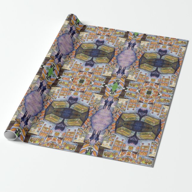 Papel De Presente Carga de trabalho artística extraordinária (Desenrolado)