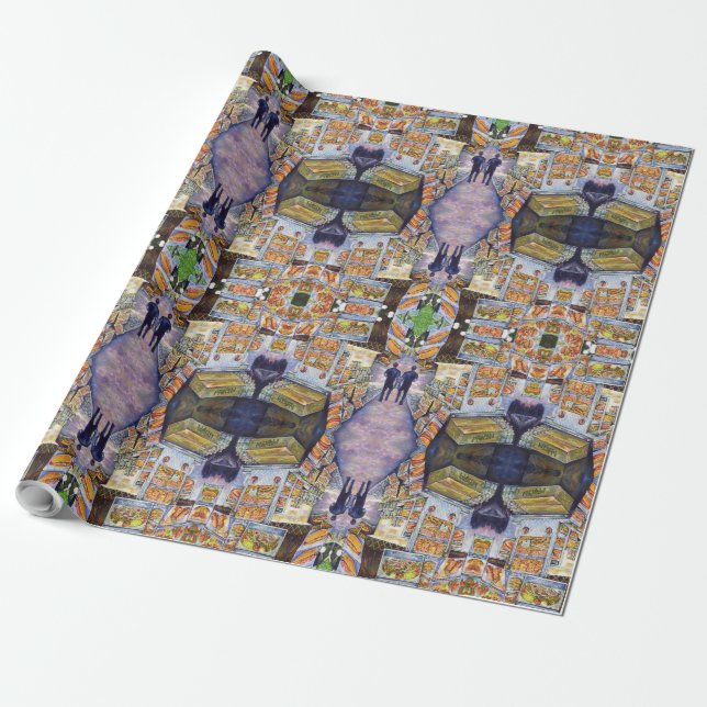 Papel De Presente Carga Extraordinária de Trabalho Artístico (Desenrolado)