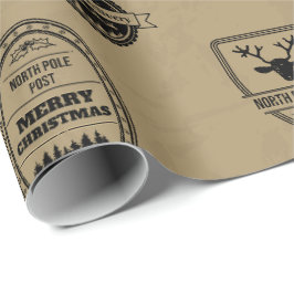 Papel De Presente Carimbos do Polo Norte F- 35