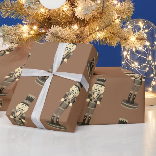 Papel De Presente Carmel Brown Nutcracker Soldier  (Feriados)