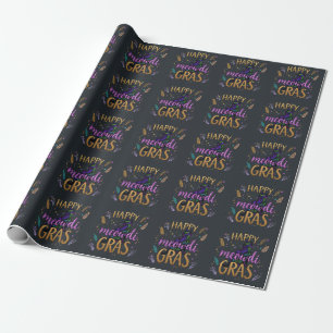 Papel De Presente Carnaval com gato