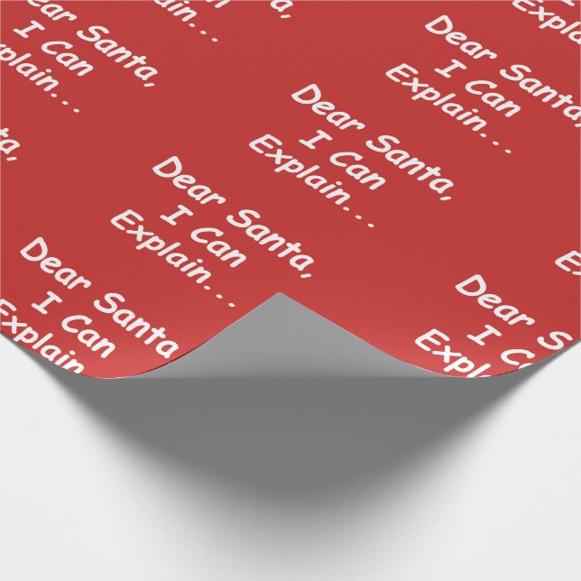 Papel De Presente Caro papai noel eu posso explicar o Xmas engraçado (Ponta)