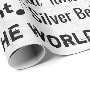 Papel De Presente Caróis De Natal Em Papel De Enrolamento De Madeira