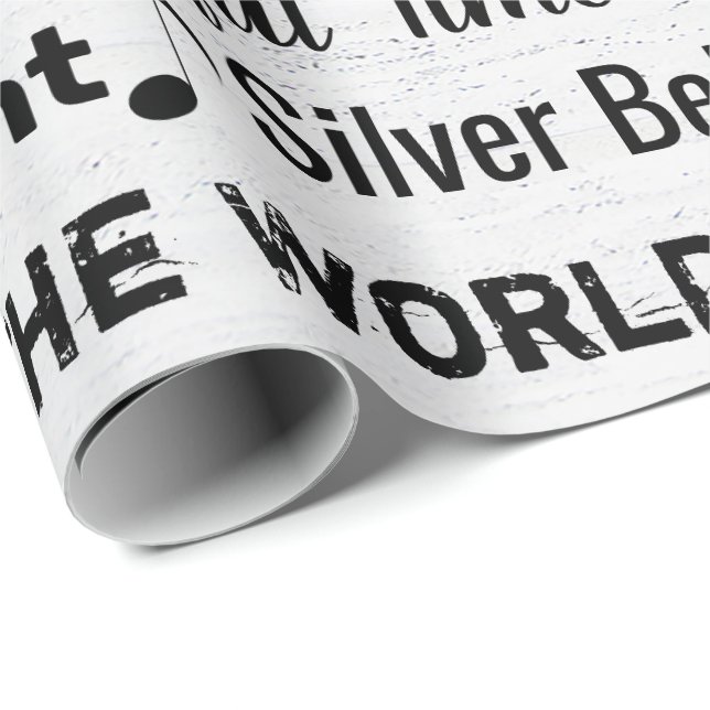 Papel De Presente Caróis De Natal Em Papel De Enrolamento De Madeira (Ponta do rolo)