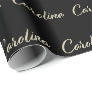 Papel De Presente Carolina white gold Handwriting Geschenkpapier