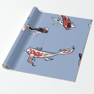 Papel De Presente Carpa de peixe-padrão koi koi carp