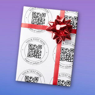 Papel De Presente Carregue seu próprio código QR e texto personalizá