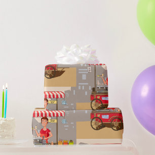Papel De Presente Carrinho comida