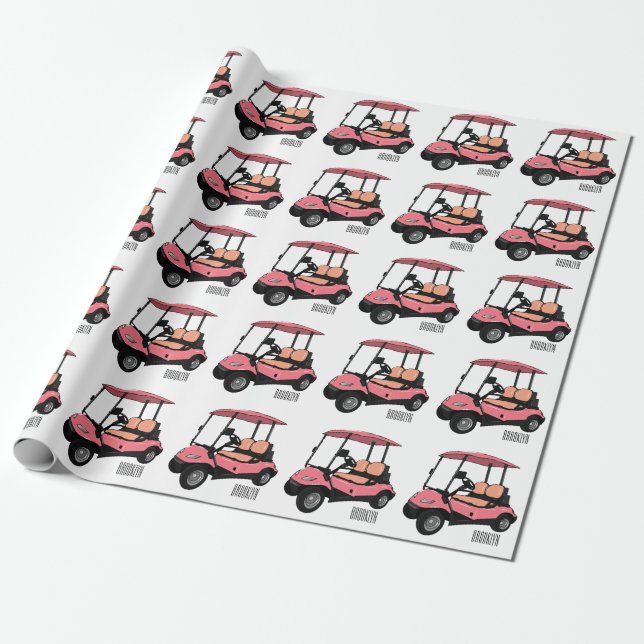Papel De Presente Carrinho de golfe / desenho animado de buggy de go (Desenrolado)
