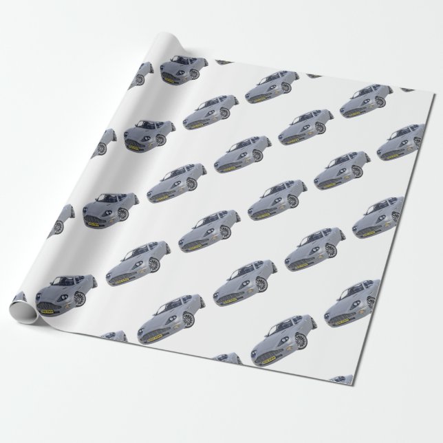 Papel De Presente Carro super do espião na prata (Desenrolado)