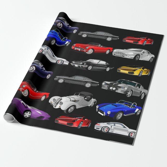Papel De Presente Carros, Carros E Carros (Desenrolado)