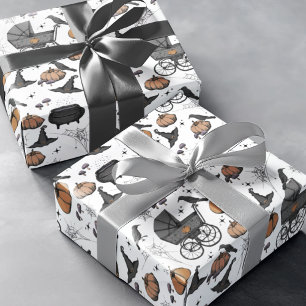 Papel De Presente Carruagem Gótica de Bebê