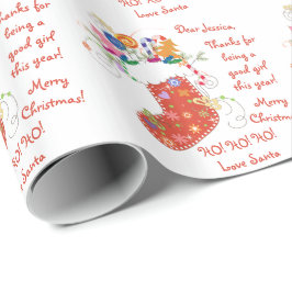 Papel De Presente Carta de estoque do Natal dos Papais noeis