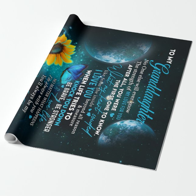 Papel De Presente Carta Personalizada À Minha neta (Desenrolado)