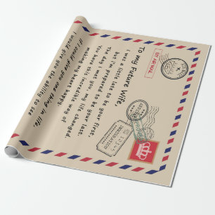 Papel De Presente Carta Personalizada Para Minha Futura Esposa