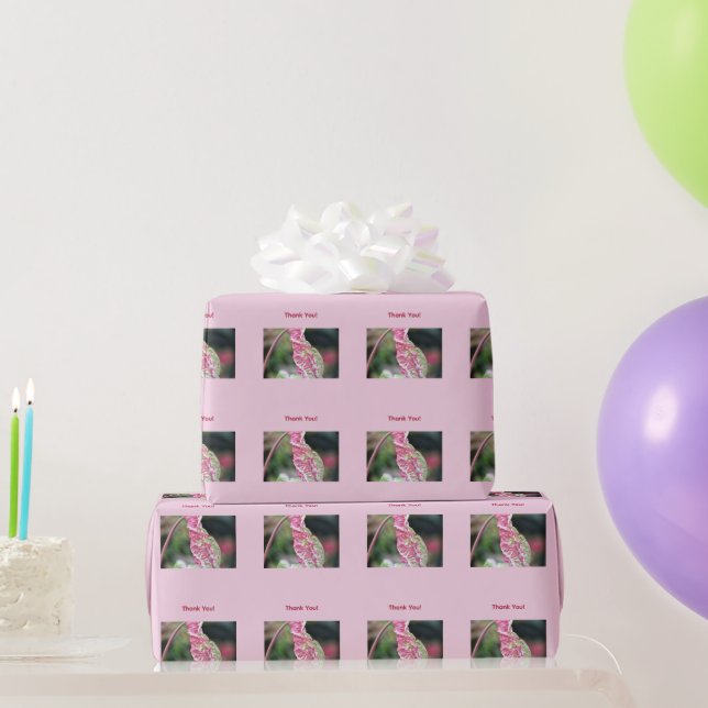 Papel De Presente Cartão de Agradecimento Floral (Presentes para festas)