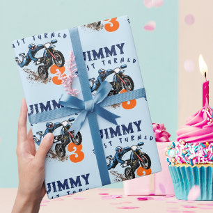 Papel De Presente Cartão de Aniversário de Moto de Trilha para Garot
