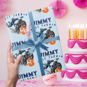 Papel De Presente Cartão de Aniversário para Festa de Motocross do B