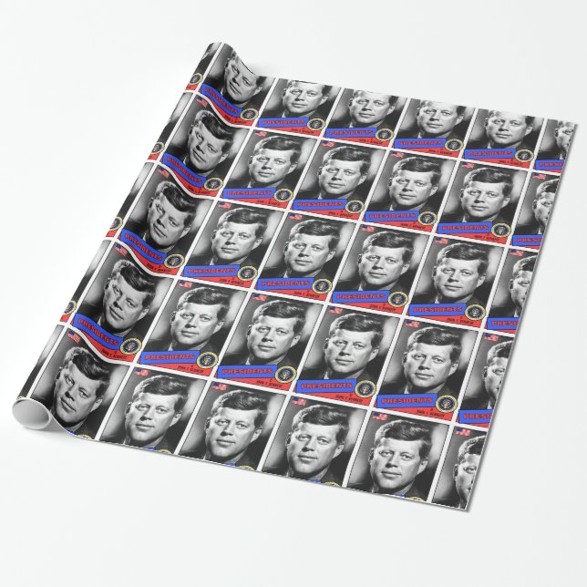 Papel De Presente Cartão de beisebol de John F. Kennedy (Desenrolado)