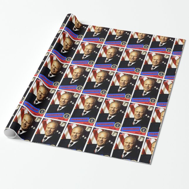 Papel De Presente Cartão de Beisebol do Gerald Ford (Desenrolado)