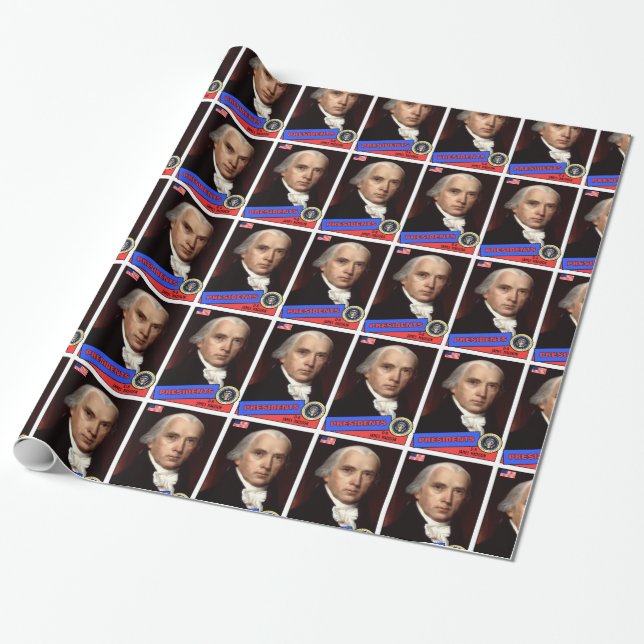 Papel De Presente Cartão de beisebol James Madison (Desenrolado)