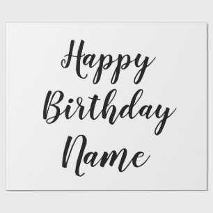 Papel De Presente cartão de feliz aniversário simples e minimalista