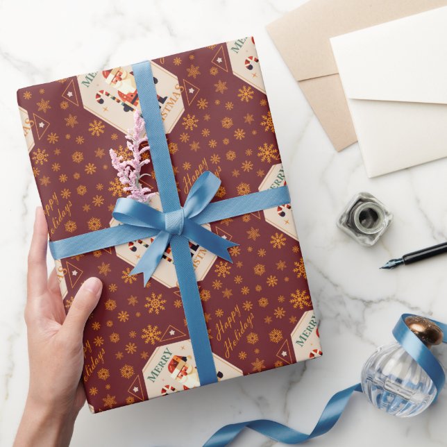 Papel De Presente Cartão de Natal do Papai Noel com Cané Docente (Presentear)