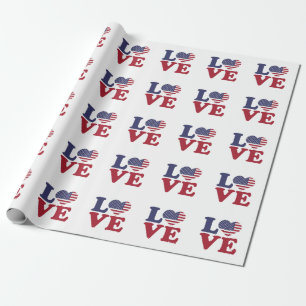 Papel De Presente Cartão de Posto de Sinalizador Americano