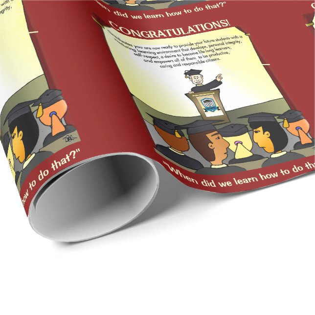 Papel De Presente Cartão Plano de Graduados (Ponta do rolo)