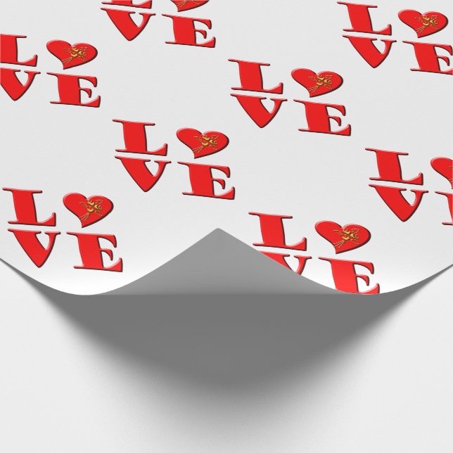 Papel De Presente Cartas de AMOR ( A♥MOR) (Ponta)