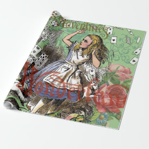 Papel De Presente cartas de aventura de alice no país das maravilhas