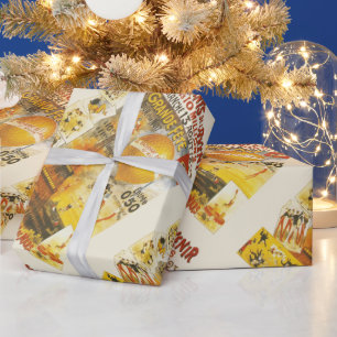 Papel De Presente Cartaz da Feira da Grande Festa Antiga de Paris