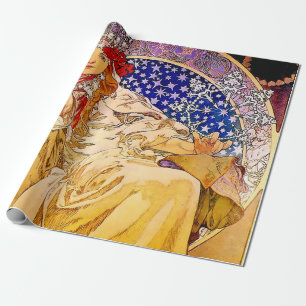 Papel De Presente Cartaz da Princesa Jacinto por Alphonse Mucha