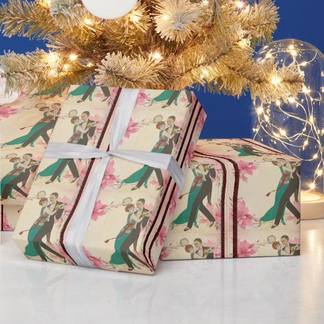 Papel De Presente Carte Postale Wrapping Paper (Feriados)