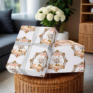 Papel De Presente Carteira de Ação de Graças Folhas no outono