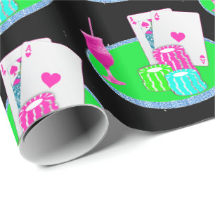 Papel De Presente Cartões de Mesa do casino Las Vegas Blackjack Chip