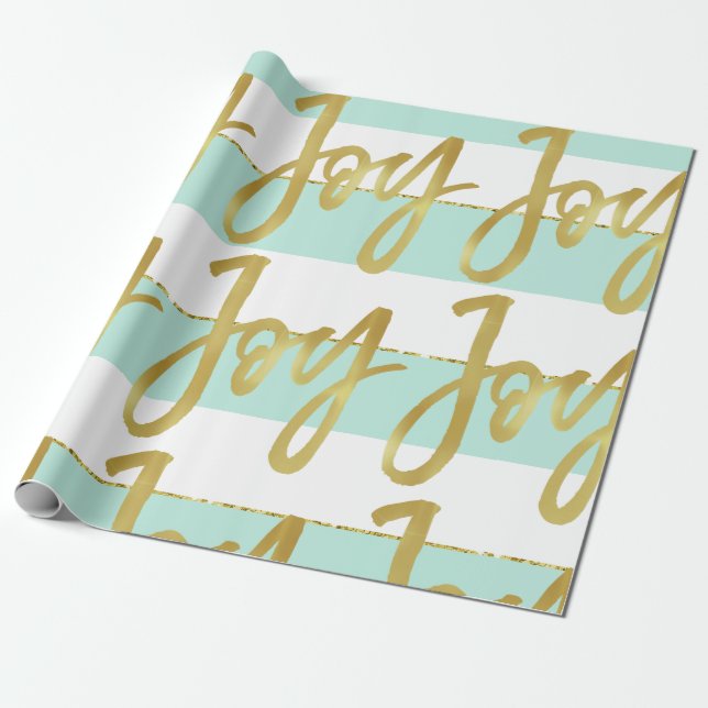 Papel De Presente Cartões de natal de Natal personalizado, Joy. (Desenrolado)