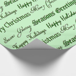 Papel De Presente Cartões de natal (Verde)